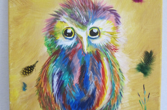 Owl with Feathers