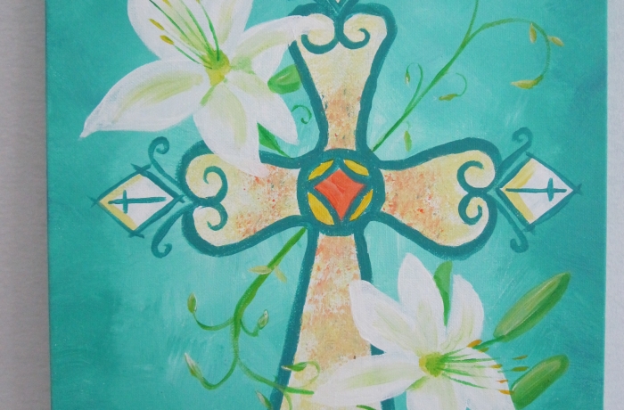 Cross and Lilies