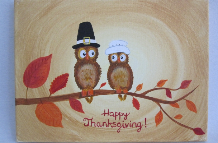Happy Thanksgiving Owls