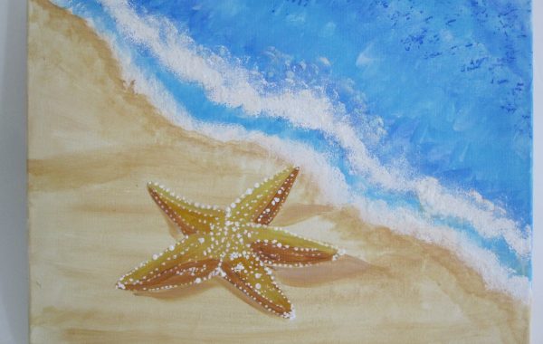 Starfish – Sparkly waves and wet look sea
